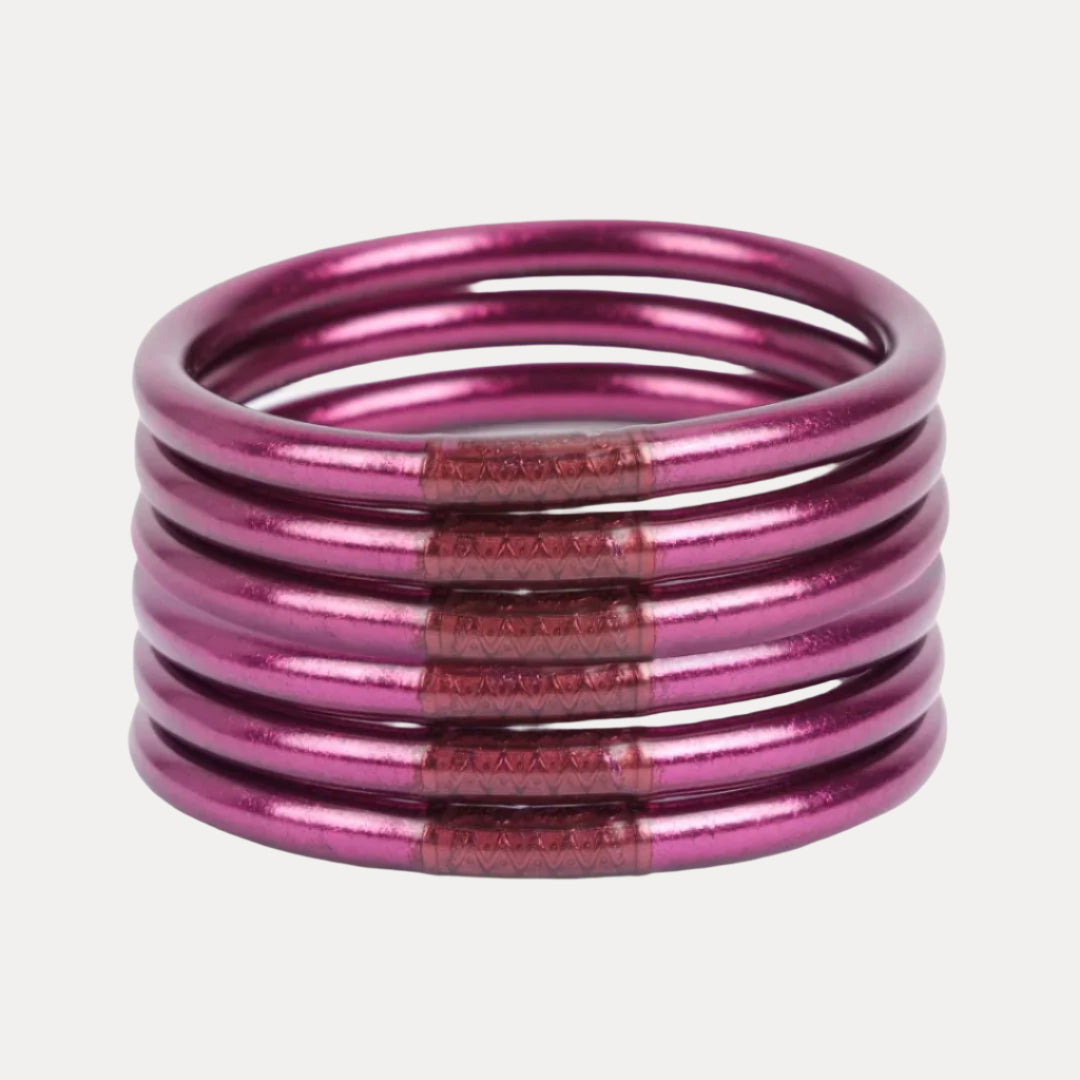 Amethyst All Weather Bangles® (AWB®) - Serenity Prayer | Bangle Bracelets for Women | BuDhaGirl