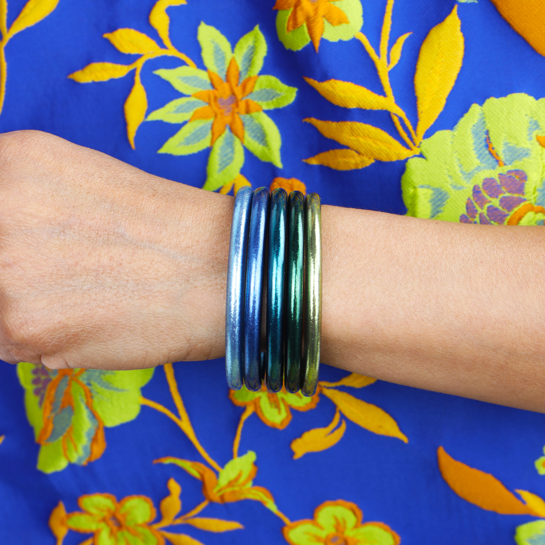 Diwali Peacock Bangle Bracelet Stack | BuDhaGirl