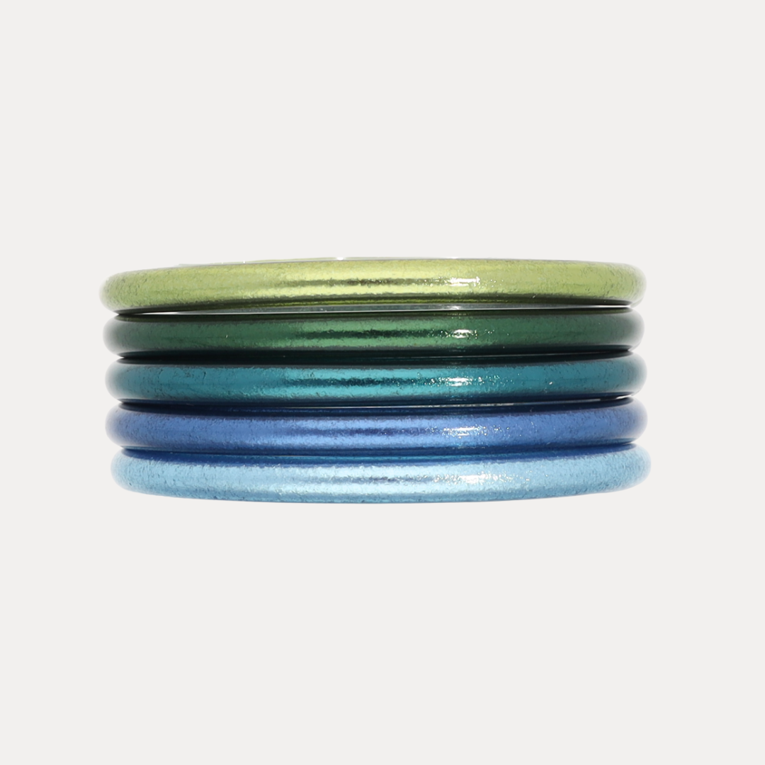 Diwali Peacock Bangle Bracelet Stack | BuDhaGirl