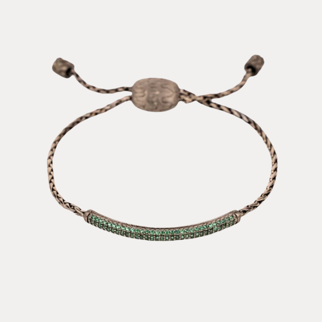 Emerald Brad Birthstone Bracelet For Men | BuDhaHomme by BuDhaGirl