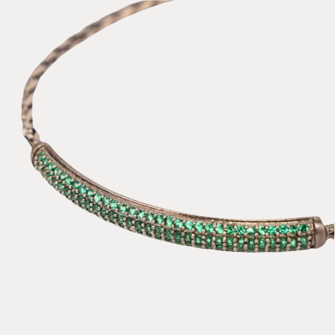 Emerald Brad Birthstone Bracelet For Men | BuDhaHomme by BuDhaGirl