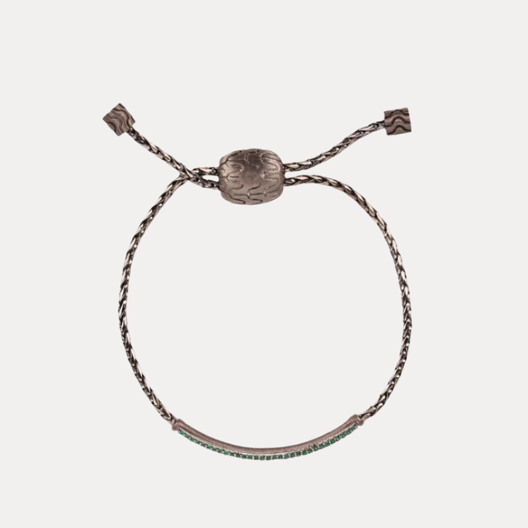 Emerald Brad Birthstone Bracelet For Men | BuDhaHomme by BuDhaGirl