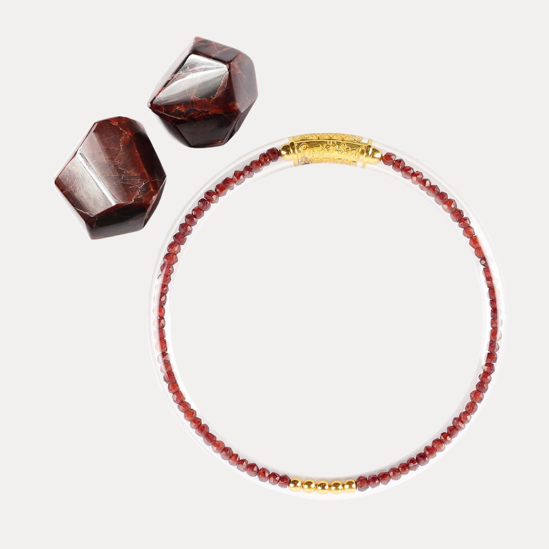 Garnet Luxe All Weather Bangle | BuDhaGirl