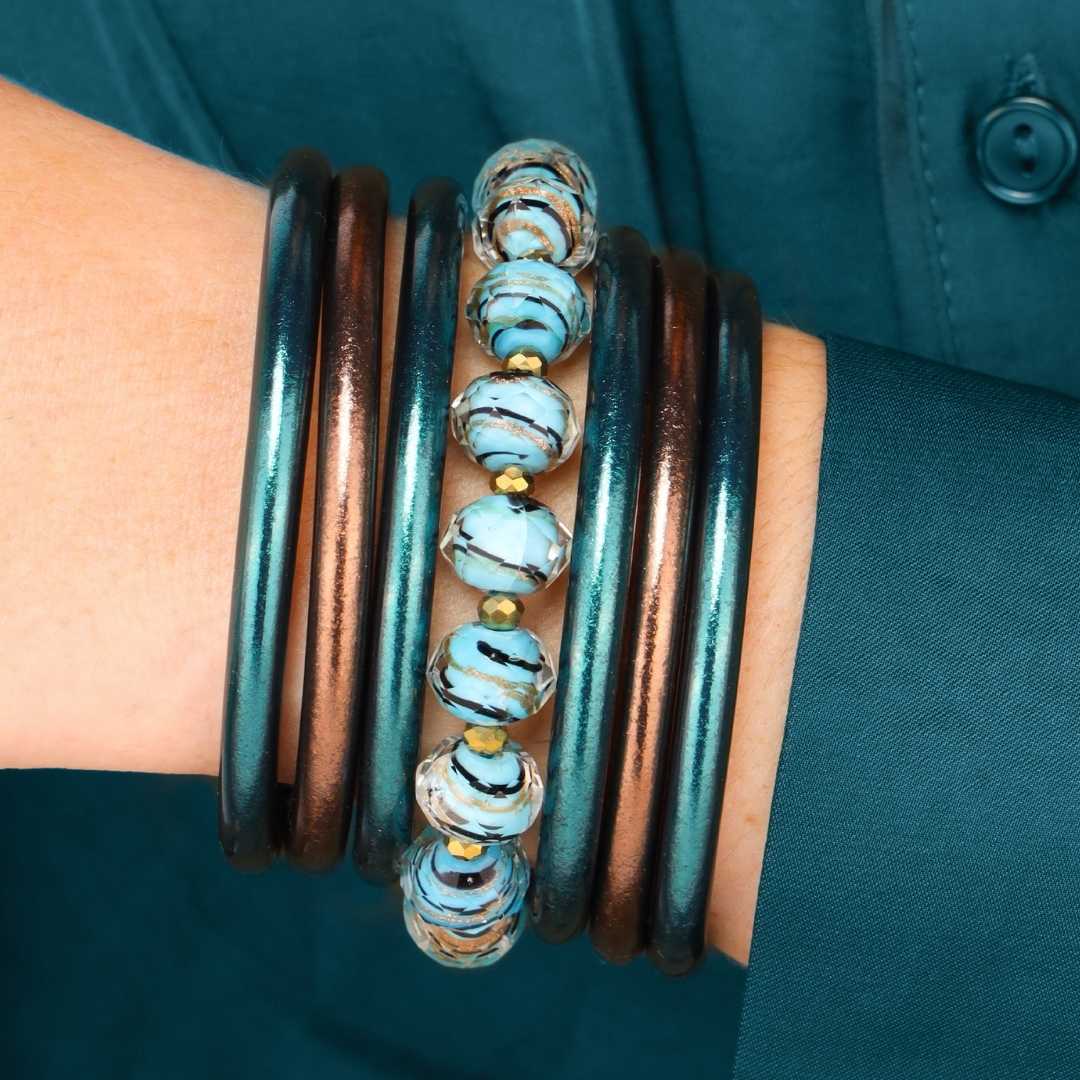 Glass Beaded Lagoon Bracelet For Women | BuDhaGirl