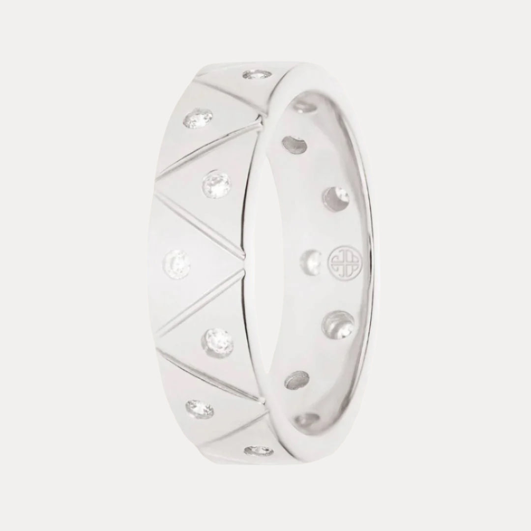 Palladium Light Gold Plated Brass "Light" Serenity Ring for Women | BuDhaGirl