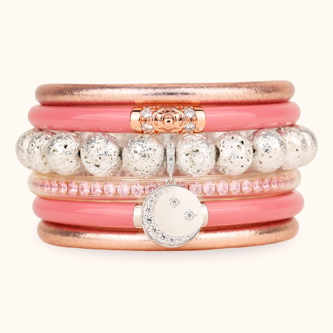 May's Full Moon Bangle Bracelet Stack - The Flower Moon Stack | BuDhaGirl