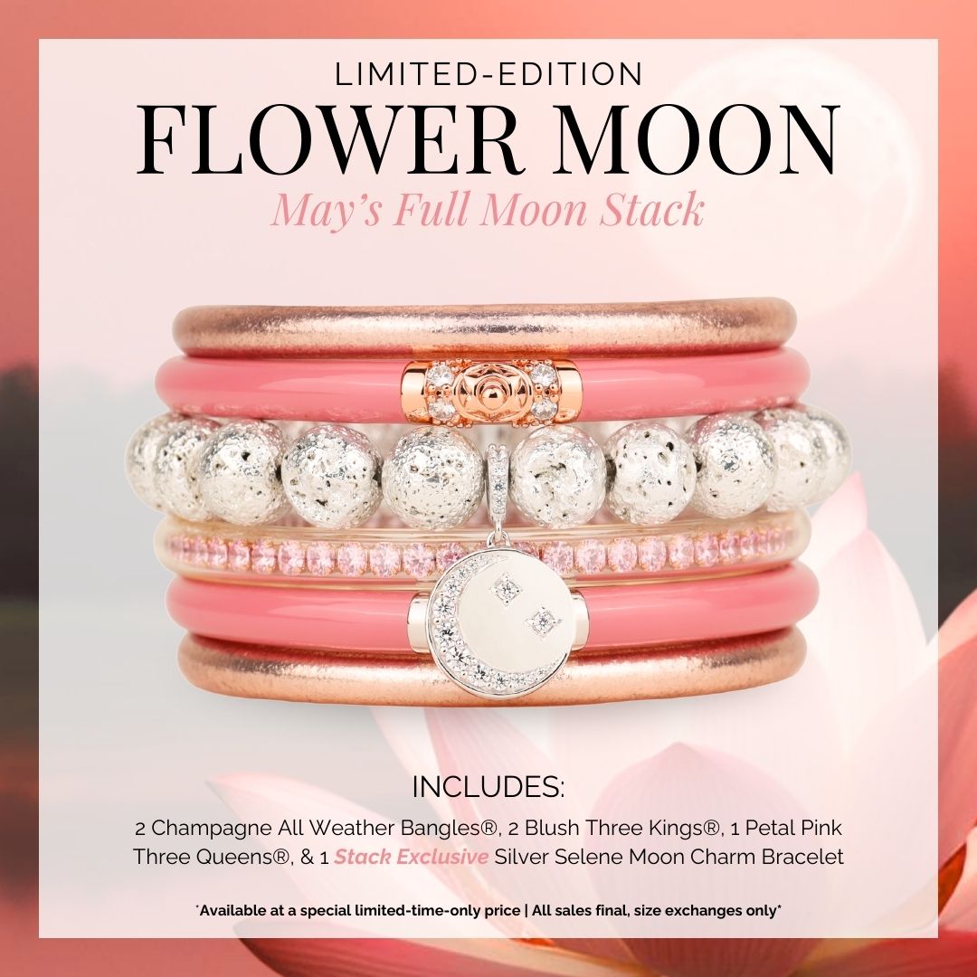 May's Full Moon Bangle Bracelet Stack - The Flower Moon Stack | BuDhaGirl