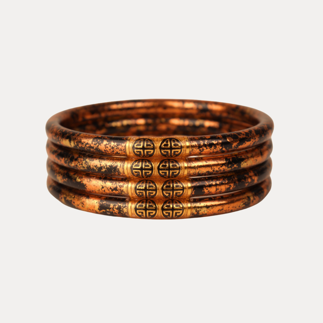 Merlot & Leopard All Weather Bangle Bracelet Bundle | BuDhaGirl