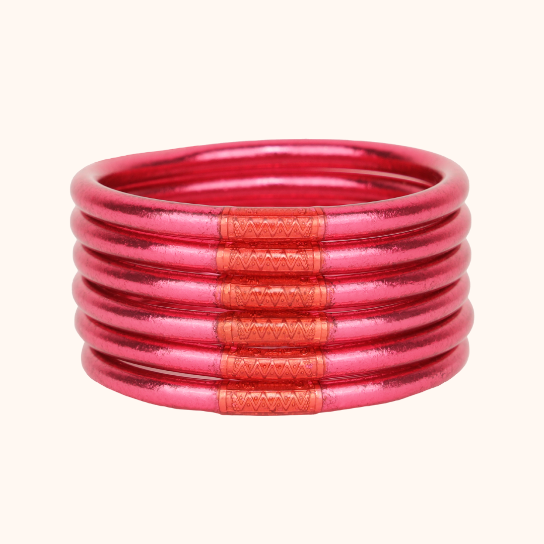 Rose Gold & Pink All Weather Bangles Bundle | BuDhaGirl