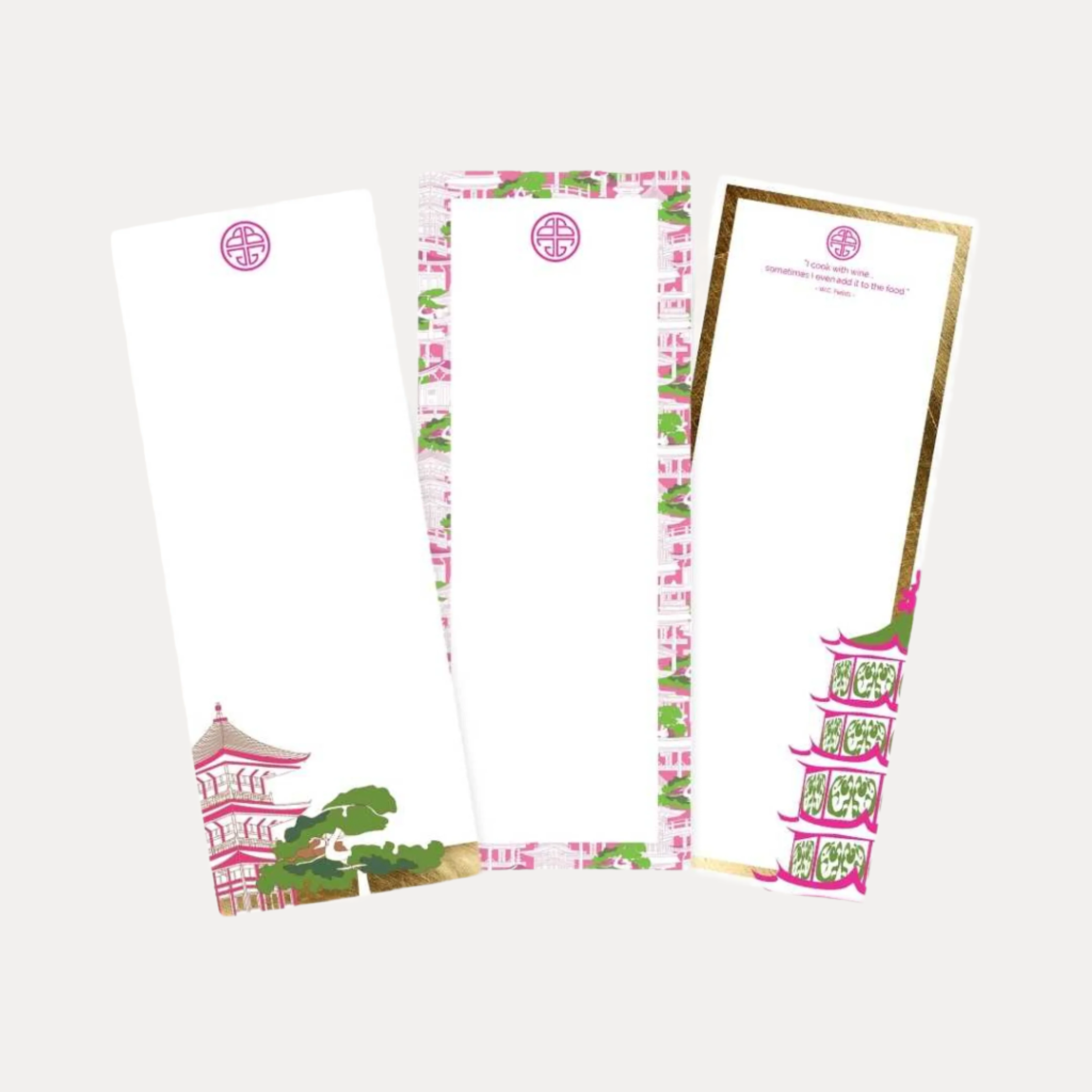 Block Notes Magnetico Pagoda - Set di 3