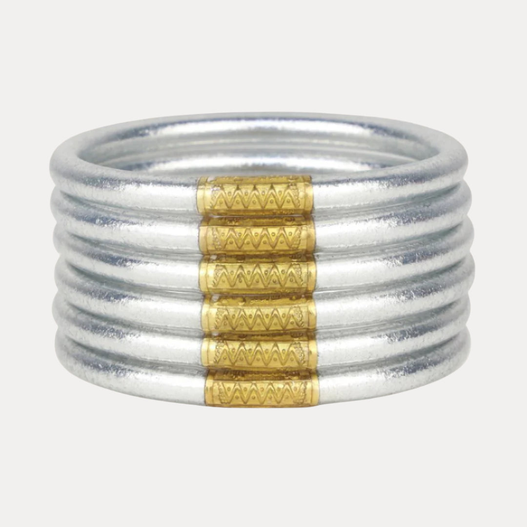 Silver All Weather Bangles® (Set of 6) - Serenity Prayer