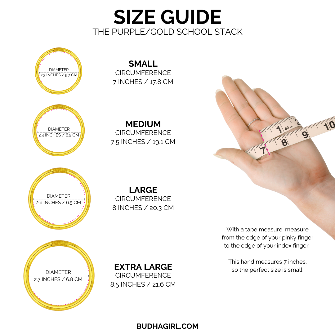 The Purple Gold School Bangle Stack | BuDhaGirl