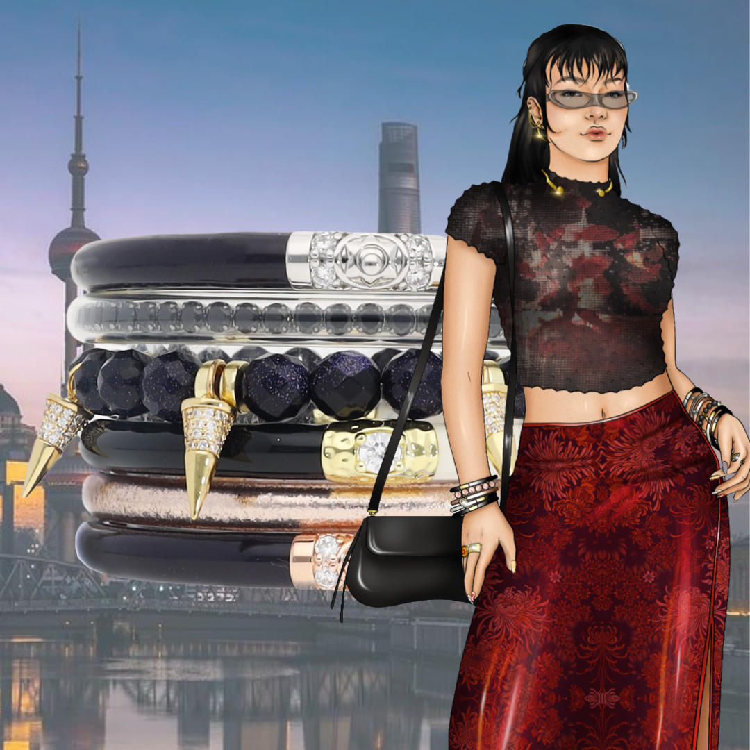 Shanghai Luxe Luxe Bangle Bracelet Global Stack of the Week | BuDhaGirl