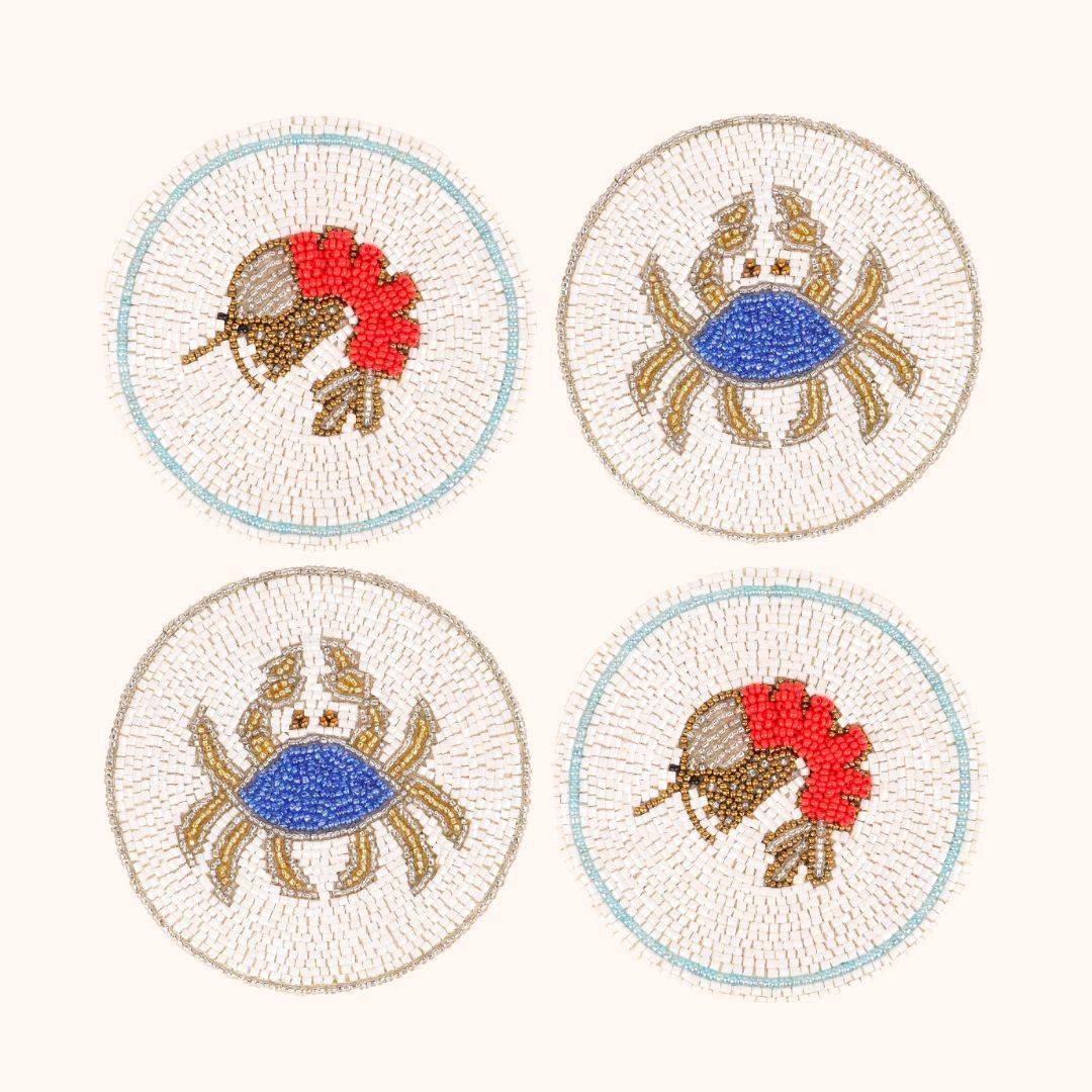 Shrimp & Crab Coasters - Set of 4