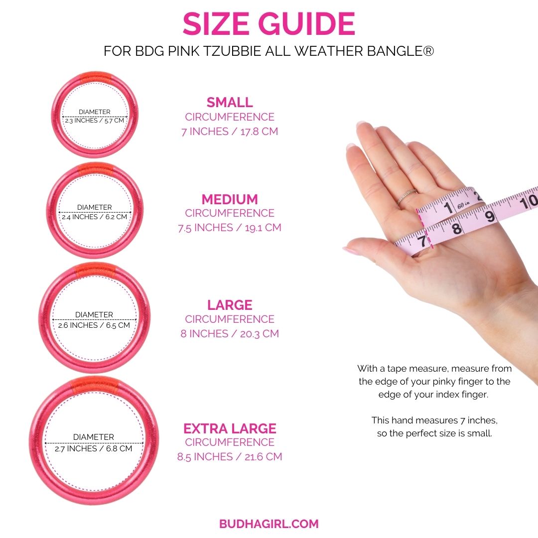 Pink Tzubbie All Weather Bangle® (AWB®) - Serenity Prayer | Bangle Bracelets for Women | BuDhaGirl