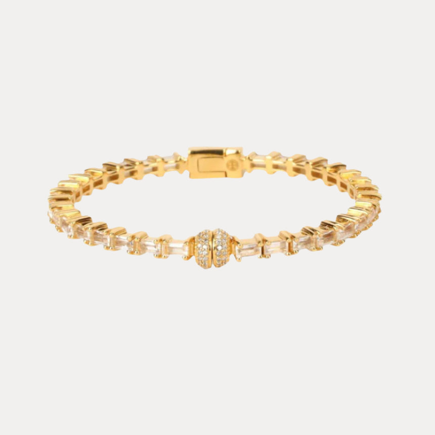 Clear Baguette Crystals Aurora Bracelet | BuDhaGirl