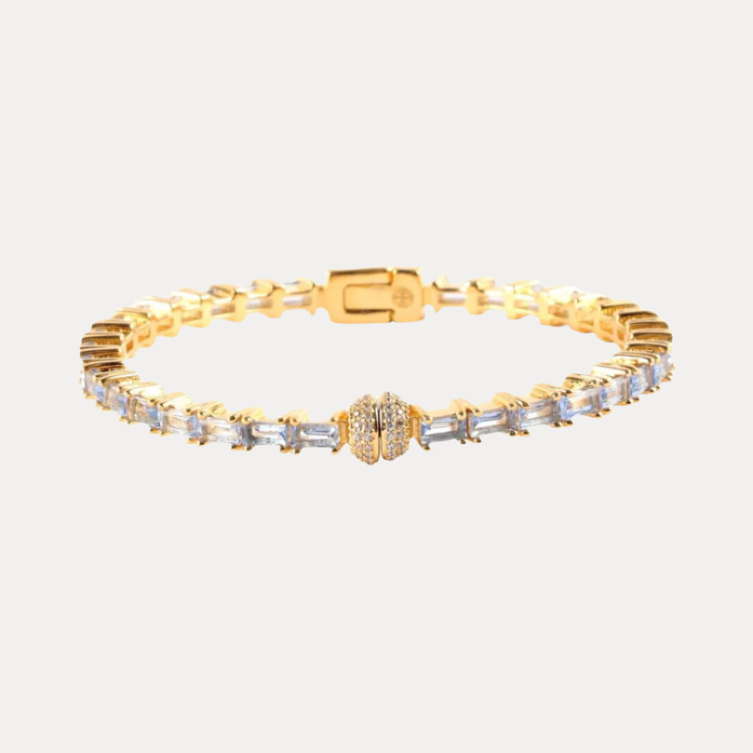 Tanzanite Baguette Crystals Aurora Bracelet | BuDhaGirl