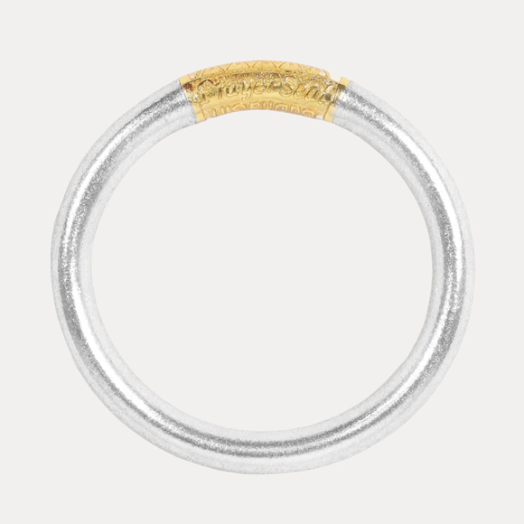 Silver Tzubbie All Weather Bangle® (AWB®) - Serenity Prayer | Bangle Bracelets for Women | BuDhaGirl