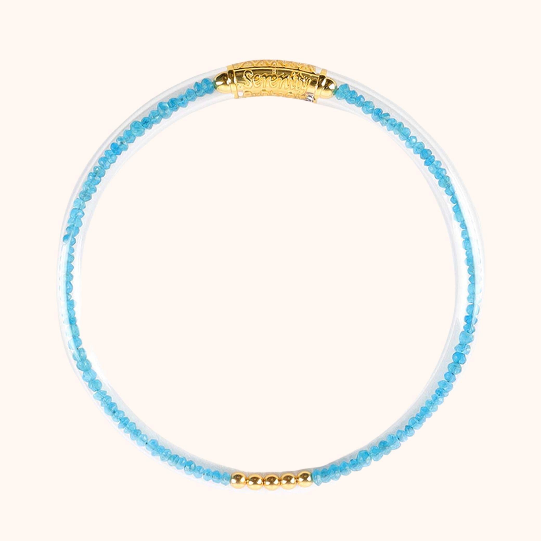Apatite Luxe All Weather Bangle®(AWB®) - Serenity Prayer | Bangle Bracelets for Women | BuDhaGirl