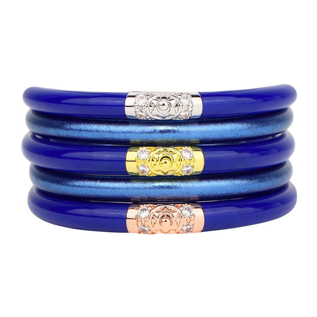 August Blue Moon Bangle Bracelet Stack | BuDhaGirl