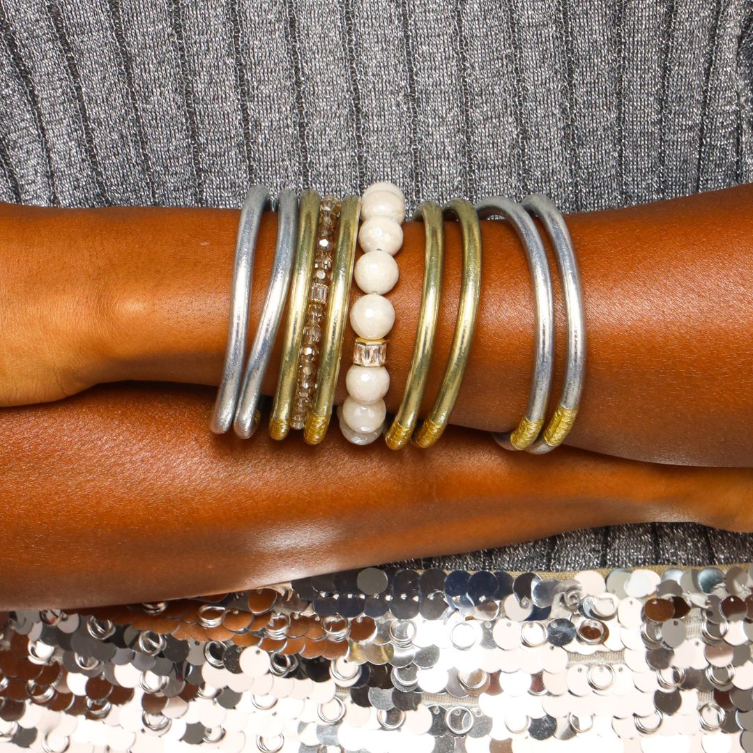 Mother of Pearl Capiz Bracelet Set: Sophisticated and Stylish