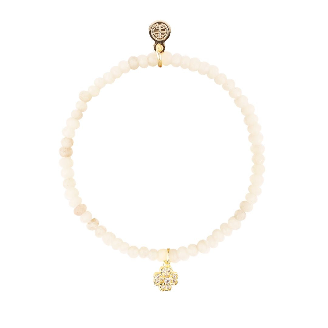 Luna Bracelet - Dove With Clover Charm