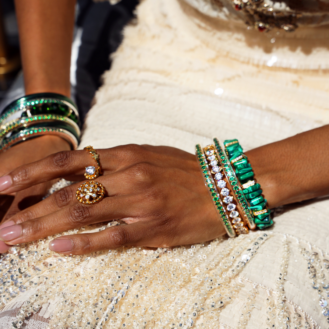 Emerald Holiday Bangle Bracelet Collection | BuDhaGirl