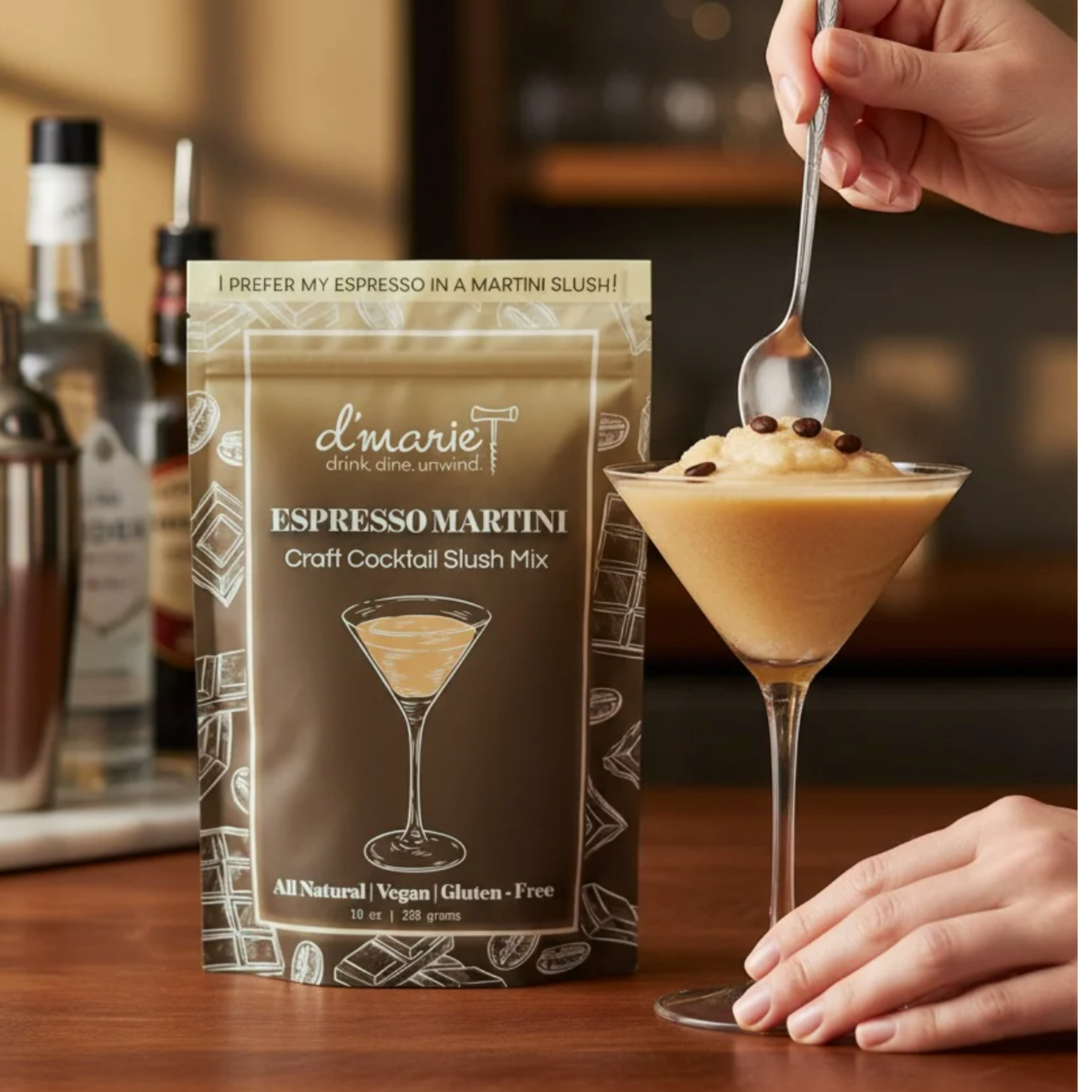 D'Marie Espresso Martini Mix | Frozen Coffee Cocktail | BuDhaGirl