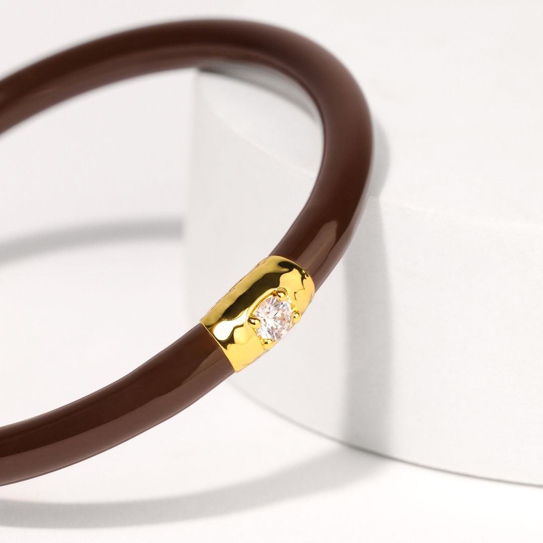 Fauna Panther All Weather Bangle® (AWB®) - Chocolate