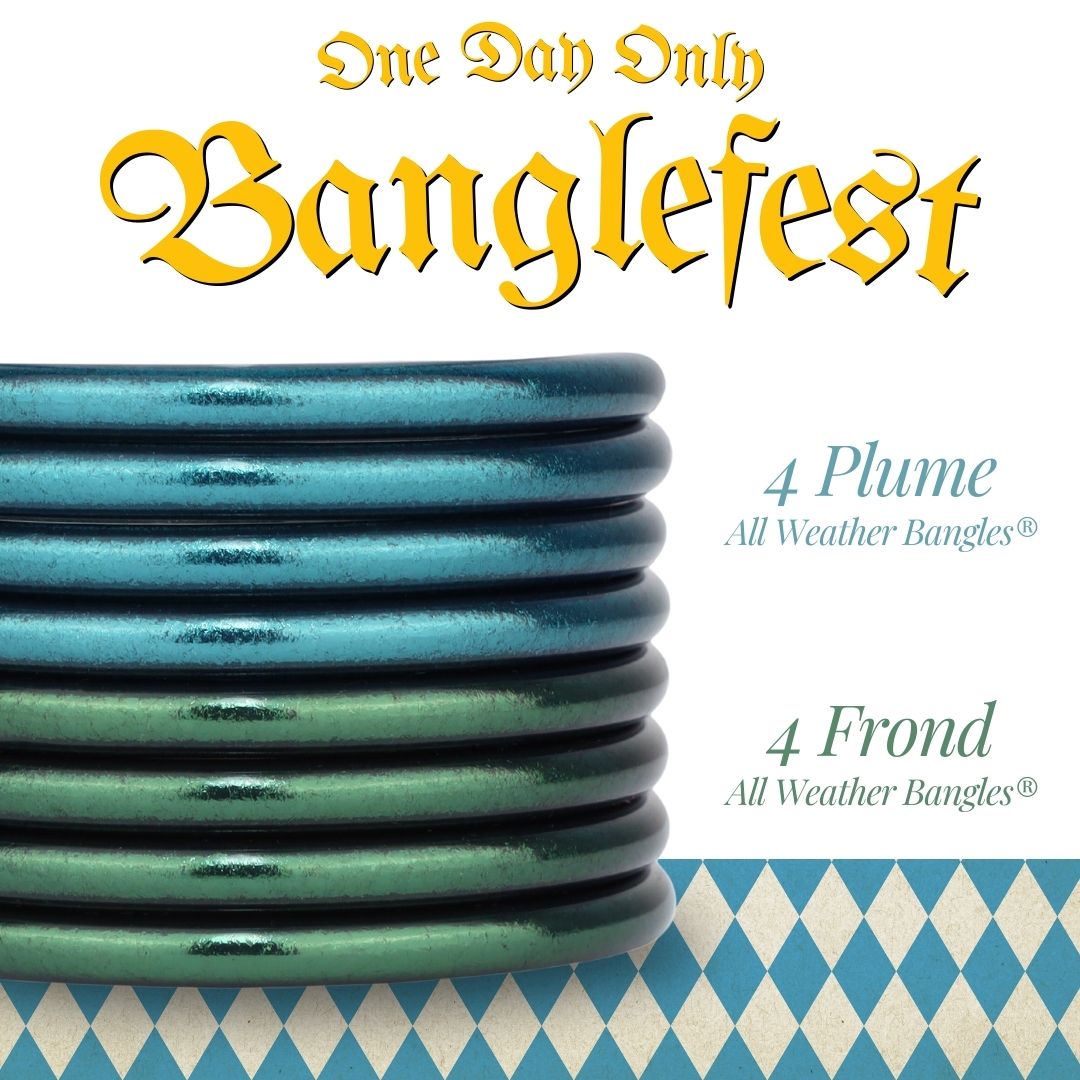 Frond and Plume All Weather Bangles Bracelets Bundle for Banglefest | BuDhaGirl