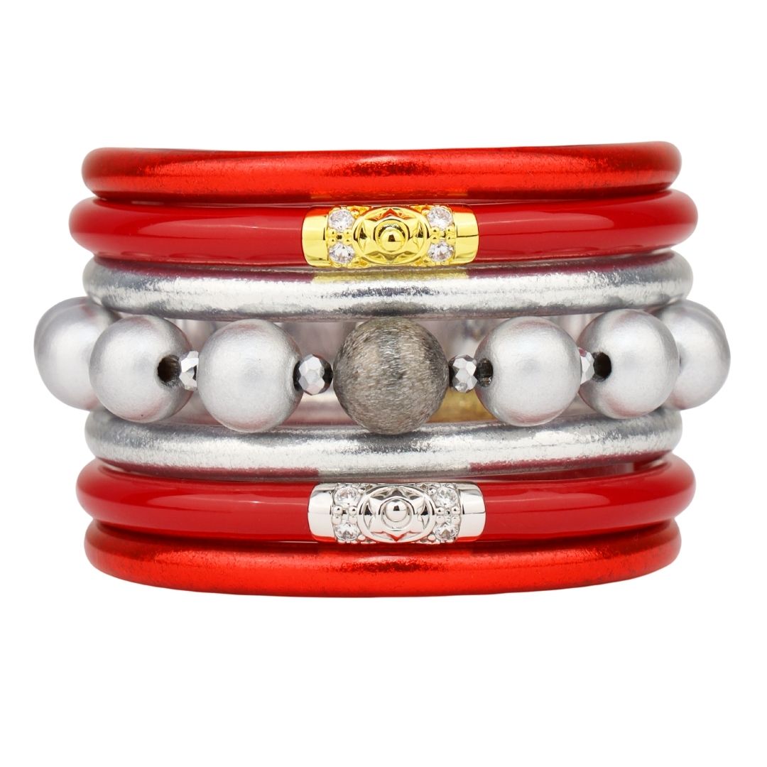 Red/Silver Game Day Stack for the University of Alabama and the University of Georgia | BuDhaGirl