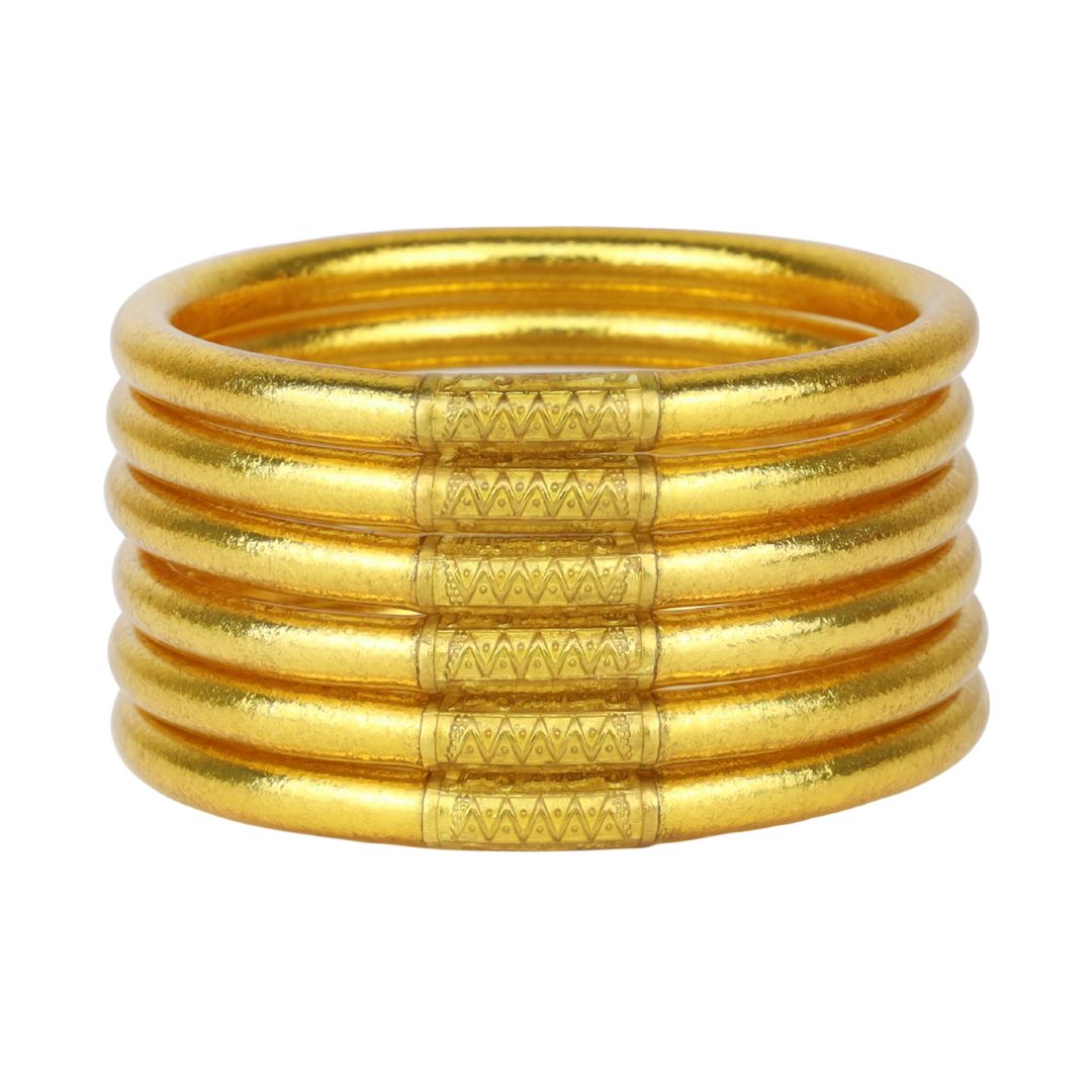 12.01.101.44.S6,12.01.101.44.M6,12.01.101.44.L6,12.01.101.44.XL6, Gold All Weather Bangles® (AWB®) - Serenity Prayer | Bangle Bracelets for Women | BuDhaGirl