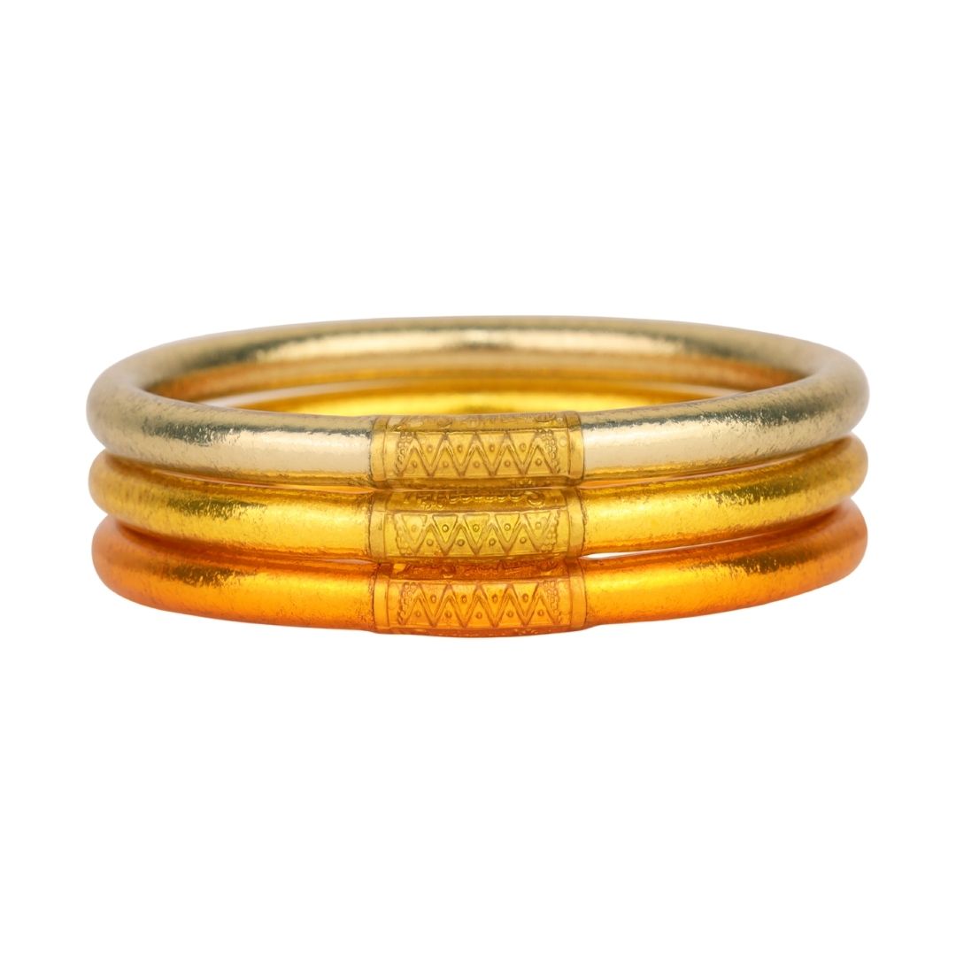 Valentine's Day Bangle Bracelet Stacks for Women - Heart of Gold Stack | BuDhaGirl