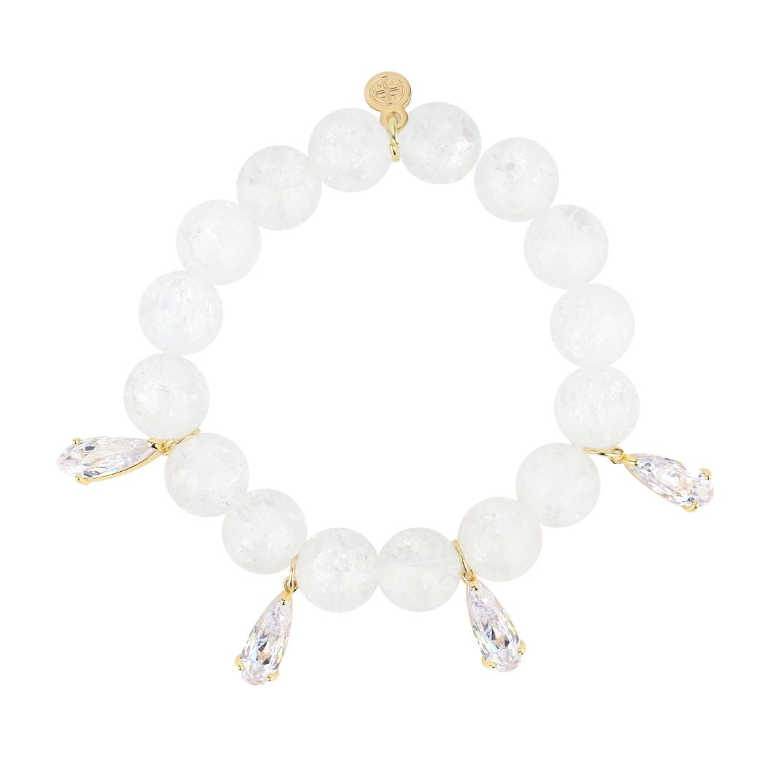 Icicle Bracelet | Crystal Clear Beaded Bracelet for Women