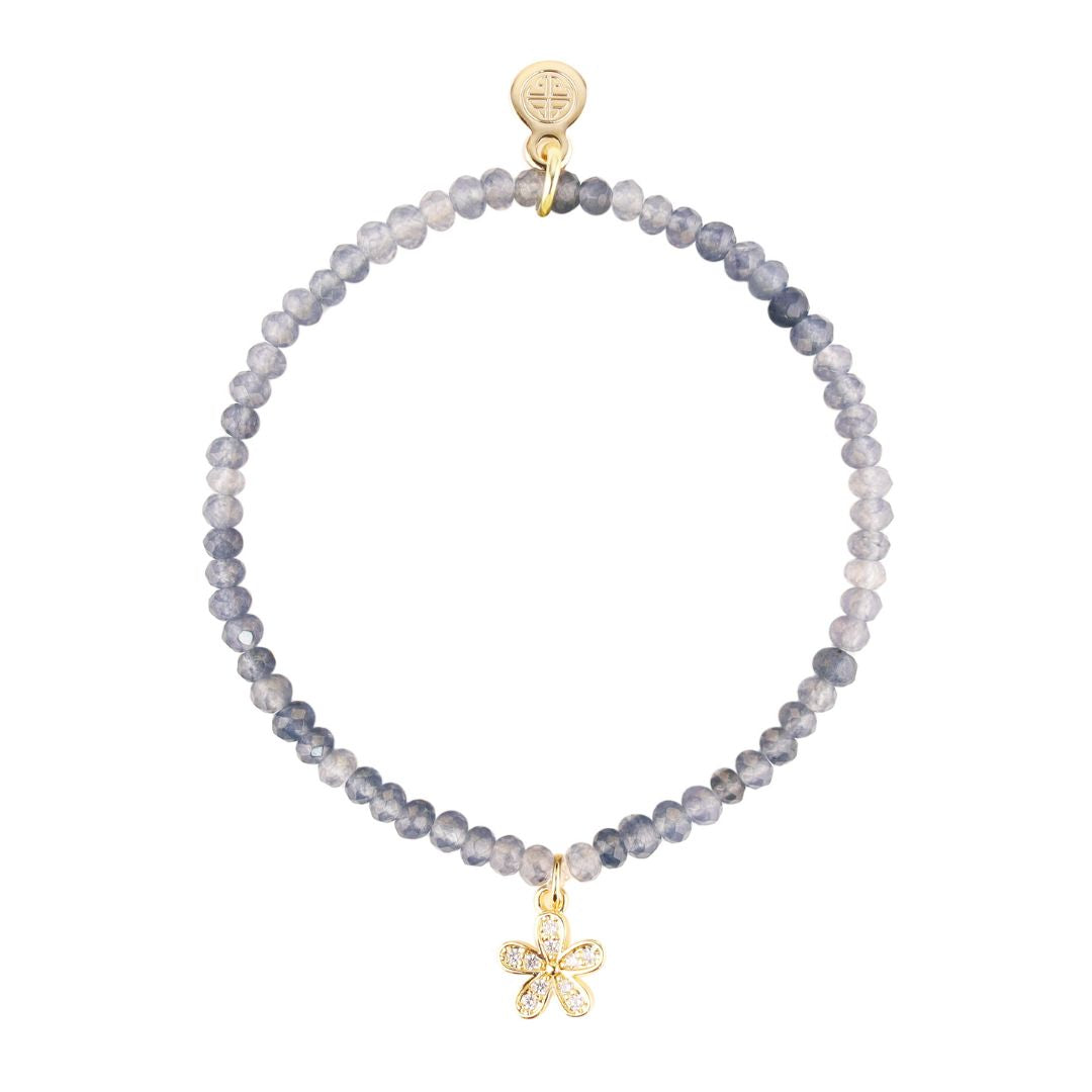 Luna Bracelet - Marine With Flower Charm