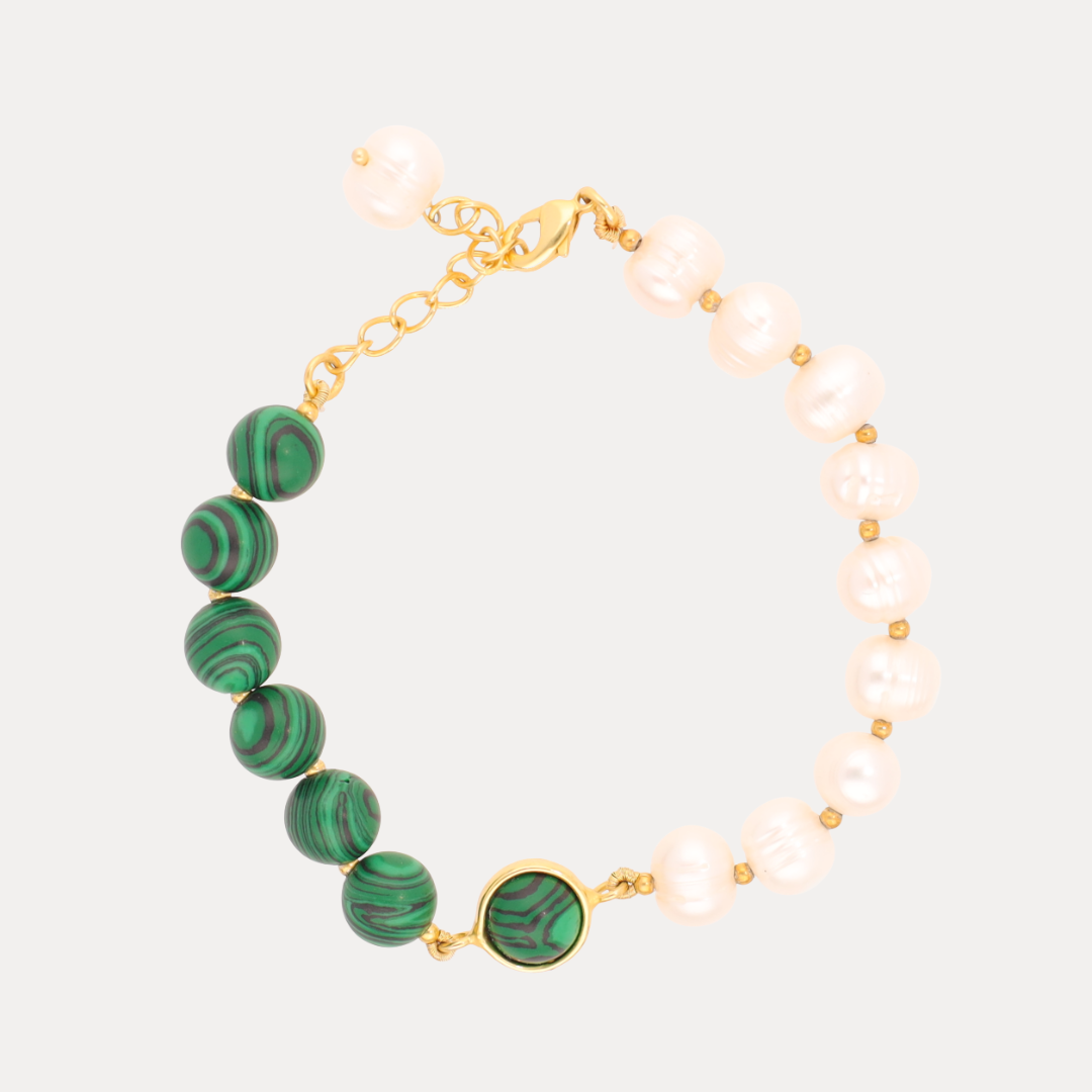 Malachite and Pearl Bracelet | BuDhaGirl
