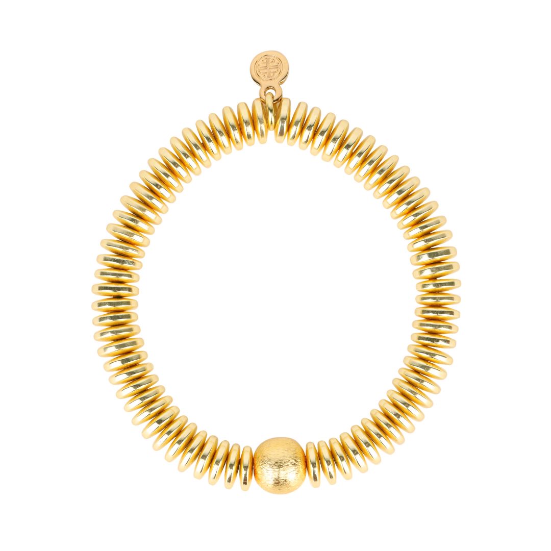 Maxi Gold Galleon Rondelle Bracelet | BuDhaGirl