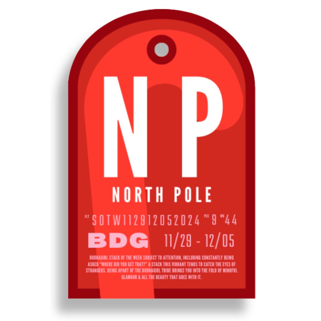 Luggage Tag for North Pole Bangle Bracelet Stack of the Week | BuDhaGirl