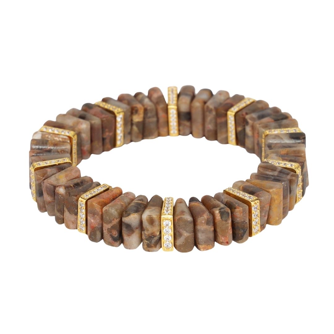 Picture Jasper Tablet Bracelet for Women | BuDhaGirl