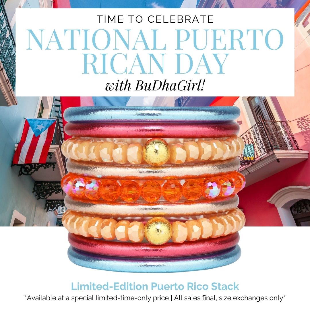 Puerto Rico Bangle Bracelet Stack | BuDhaGirl