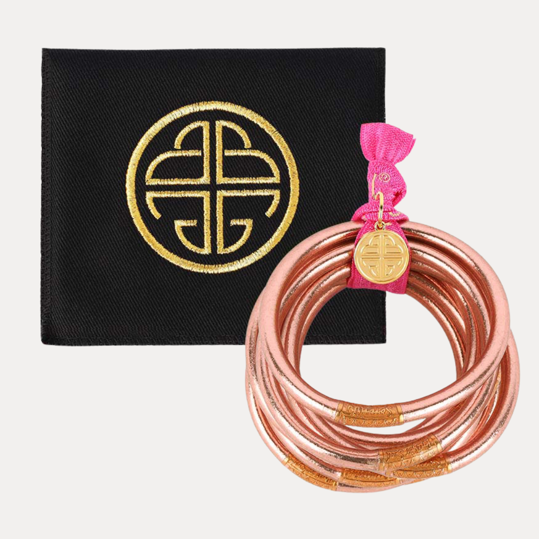 Rose Gold All Weather Bangles® (Set of 6) - Serenity Prayer | BuDhaGirl