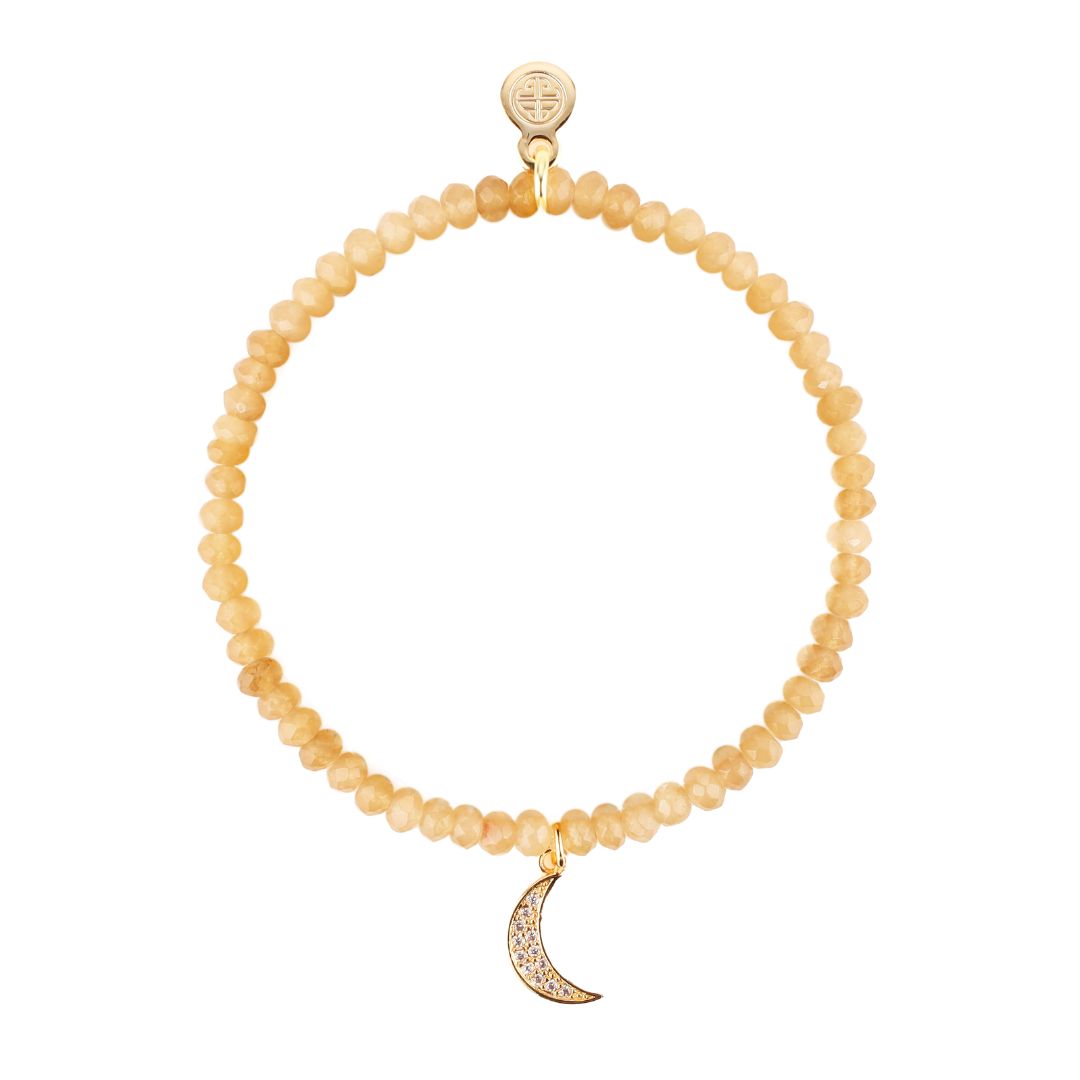 Luna Bracelet - Sand With Moon Charm