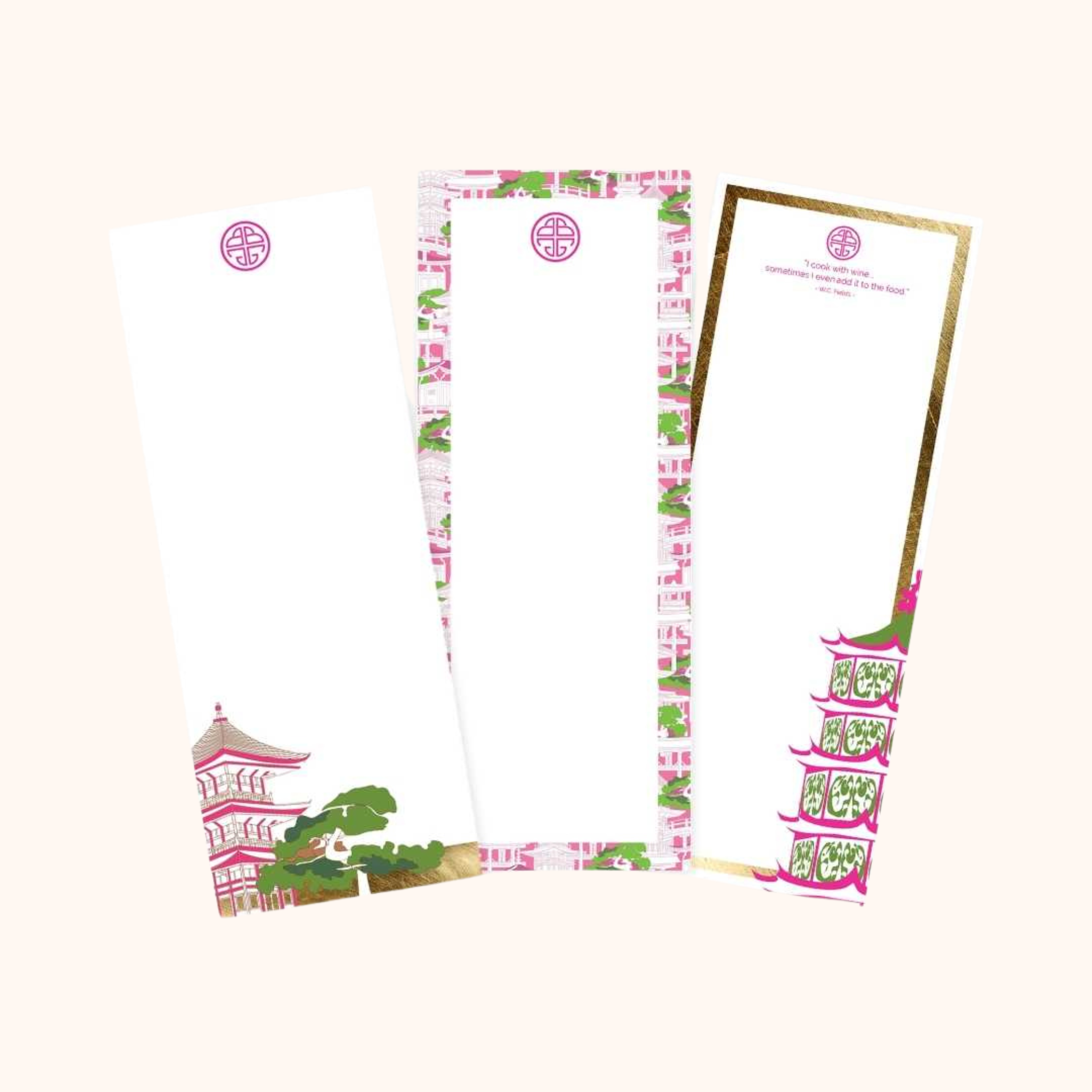Pagoda Magnetic Notepads - Set de 3