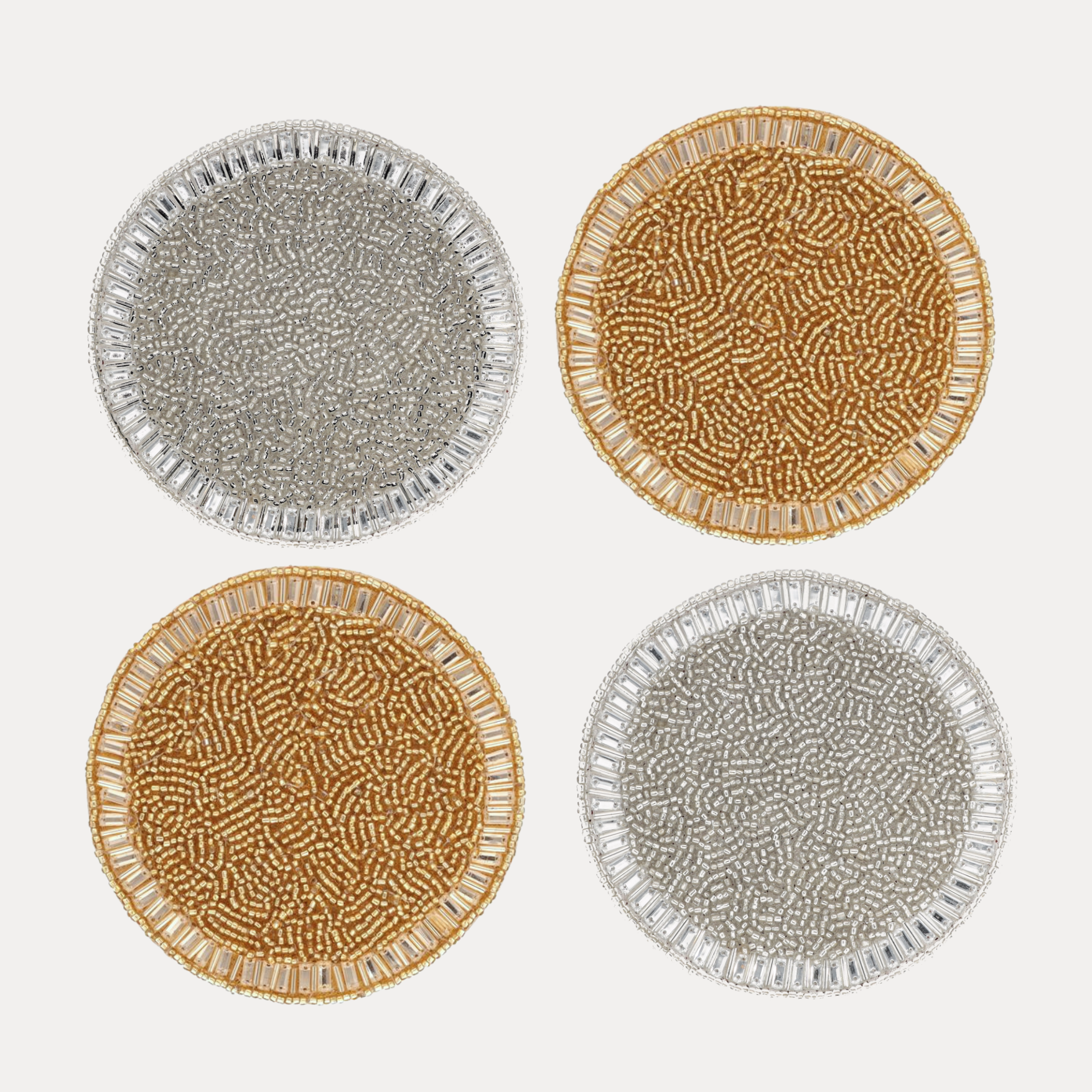 Silver & Gold Holiday Coasters | BuDhaGirl