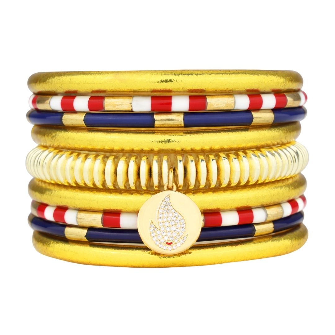 Team USA Bangle Bracelet Stack Inspired by the 2024 Paris Olympics | BuDhaGirl