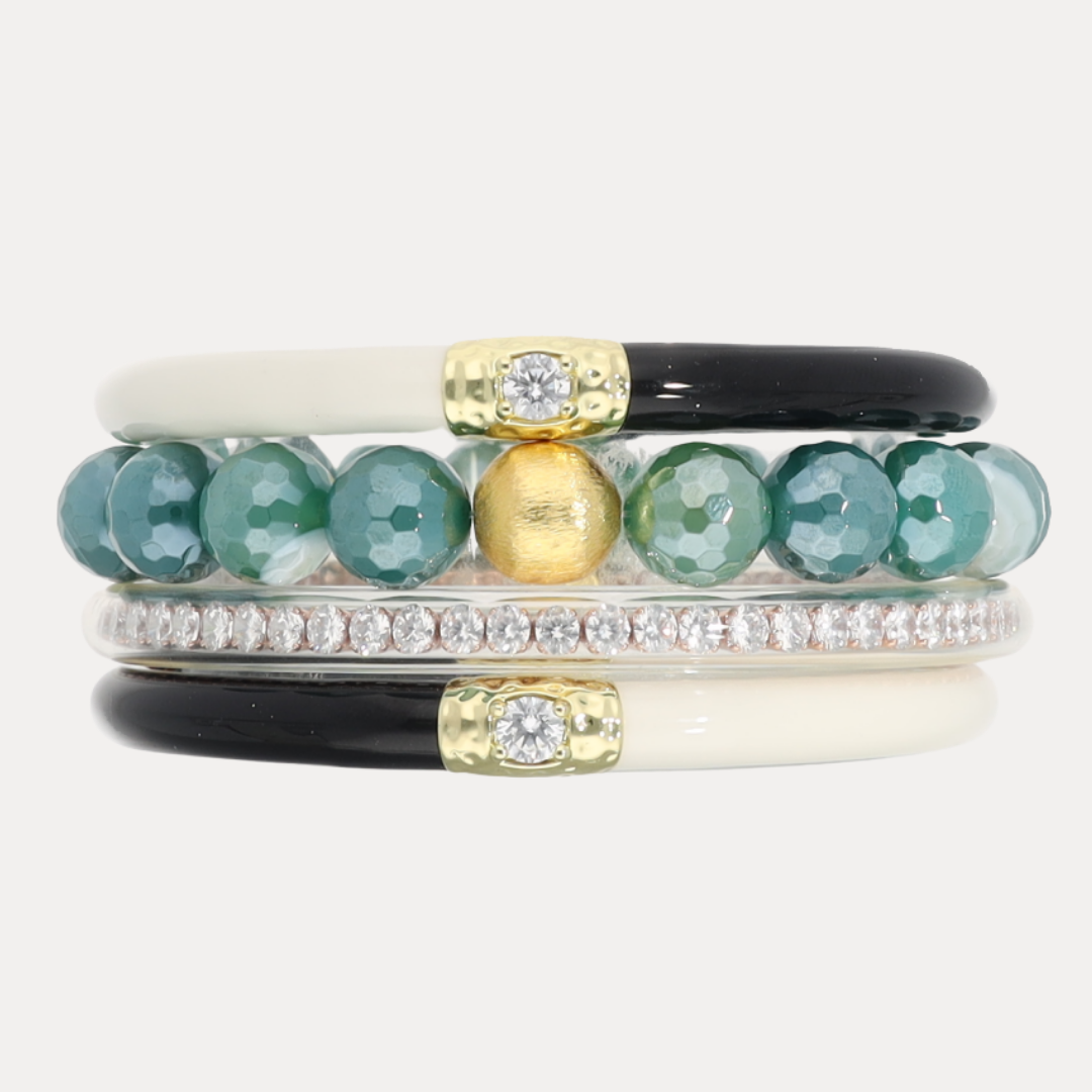 The Black & White Holiday Stack | Bangles, Bracelets, Jewelry | BuDhaGirl