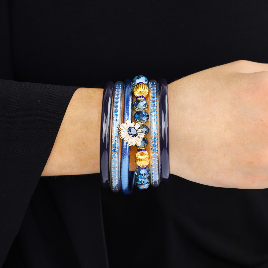 The Blue Holiday Stack | Bangles, Bracelets, Jewelry | BuDhaGirl