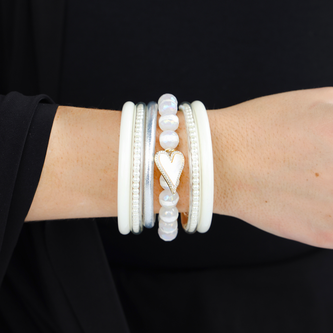 The Ivory Holiday Stack | Bangles, Bracelets, Jewelry | BuDhaGirl
