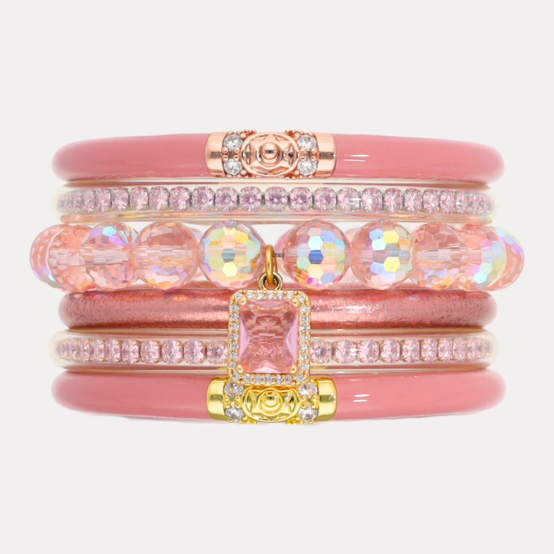 The Pink Holiday Stack | Bangles, Bracelets, Jewelry | BuDhaGirl