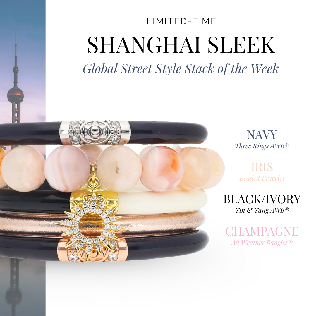 Shanghai Sleek Bangle Bracelet Stack